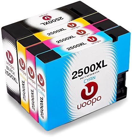 Uoopo Compatible Replacement for Canon PGI-2500XL Ink Cartridges - Use for Canon Maxify MB5350 MB5050 IB4050 MB5450 MB5155 MB5150 IB4150 MB5455 Printer, Pack of 4 (1 Black 1 Cyan 1 Magenta 1Yellow)