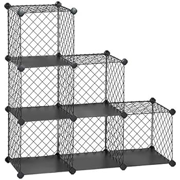 SONGMICS Schuhregal, rechteckiger Würfel-Organizer, DIY Steckregal, 40