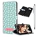 Produktbild S8 Schutzhülle für Samsung Galaxy S8 Hülle Leder Wallet Case Lederhülle Tasche Handyhülle PU Leder Brieftasche Flipcase Geldbörsen Kartenfach Stand Magnetische Etui Schale Mit 36 CM Blumen Armband Kleine Daisy