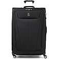Travelpro Maxlite 5 Softside Expandable Checked Suitcase with 4 Spinner Wheels, Lightweight Suitcase, Men and Women, Black, Checked Large 79x54x34 cm