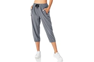 Butrends Lekkie spodnie jogger capri damskie szybkoschnące spodnie treningowe 3/4 fitness krótkie spodnie do biegania Casualowe spodnie trekkingowe z kieszenią