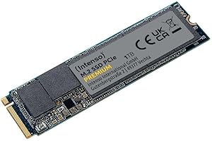 Intenso 3835460 SSD 1 TB M.2 SSD PCIe Premium, fino a 2100 MB/s, (PCI Express Gen.3x4 NVMe 1.3, Solid State Drive)