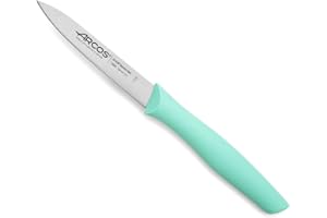 Arcos Séries Nova - Couteau D'Office Couteau à Éplucher - Lame Acier Inoxydable Nitrum 100 mm - Manche Polypropylène Couleur Menthe