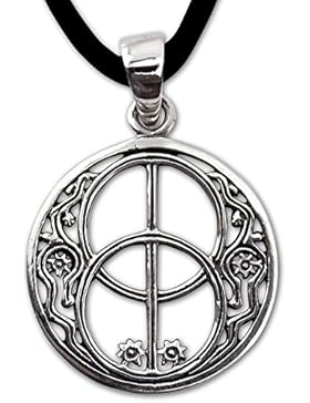 Anhänger Chalice Brunnen klein Keltischer 925er Silber Schmuck - Für Intuition - mit Lederhalsband Schmucksäckchen...