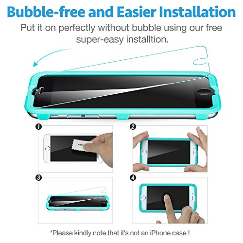 iPhone 6/6s Screen Protector,ESR Premium Tempered Glass with [3D Touch Compatible], [Bubble Free Self-Installation Kit], [Lifetime Warranty] 9H Hardness Anti-Scratch Anti-Fingerprint Anti-Oil Coating
