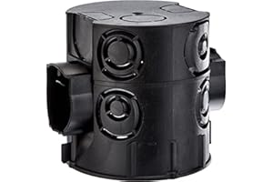 Kopp Gniazdo przełączników podtynkowych, średnica 60 mm, odstęp między śrubami urządzenia 60 mm, głębokość puszki 65 mm, kolor czarny, opakowanie profesjonalne: 25 sztuk w sieci, 354302504