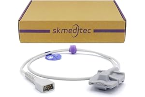 Skmeditec compatibile con il sensore SpO2 Nellcor Oxismart, sonda a manicotto per adulti riutilizzabile corta da 3,2 piedi con connettore a 7 pin