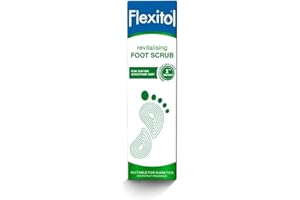 Flexitol Revitalising Foot Scrub - Removes Hard, Dead, Dry Skin on the Feet and Heels - 15 Percent Urea -Exfoliating Glycolic Acid - Clinically Proven Foot Cream - Suitable for Diabetics. 75g