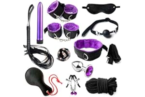 CLASSOO Sangle Design Bondagé Sêxê Mẹnottes Šex Adulte B-ôňd-àgé-rômâňçé Rêstraīňts Bracelet Adulté Kit 11Pices-Q10