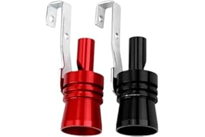 Umlipot 2 Pieces Exhaust Sound Booster, Turbo Sound Simulator Whistle, Exhaust Whistle, Sound Booster, Aluminium Alloy Turbo Sound Simulator Whistle for All Vehicles