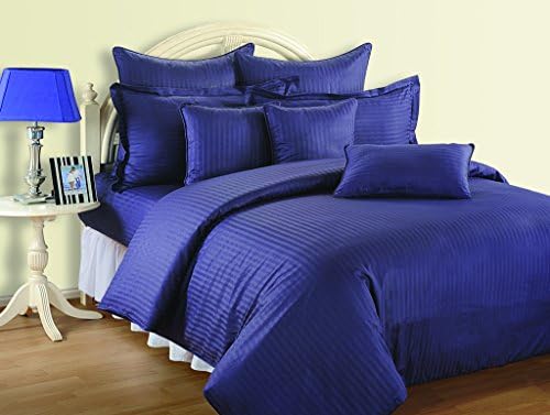 Yuga Décor Printed Blue Cotton Decorative Queen Size Duvet Cover Bed Set 90 X 100 Inches
