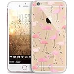 Coque iphone 6S,Coque iphone 6,Coque iphone 6S / 6,ikasus&reg; Coque iphone 6S / 6 Silicone Étui Housse Téléphone Couverture TPU avec Mandala de fleurs Pissenlit motif Ultra Mince Premium Semi Hybrid Crystal Clear Flex Soft Skin Extra Slim TPU Case Coque Housse Étui pour Apple iPhone 6S / 6 4.7" - Flamant rose oiseaux