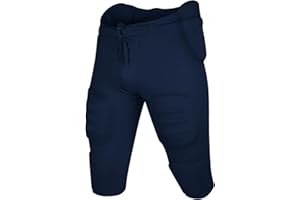 Ibex Athletic Integrated Youth Football Pants - Boy’s Practice Football Pants with Built-in Pads, Navy, Medium