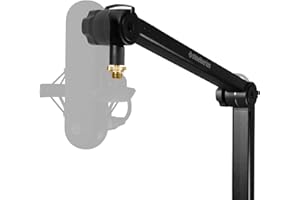 SteelSeries Alias/Alias Pro Mic Boom Arm — For Gaming, Streaming, and Podcasting — 360° Rotation — Desk Clamp — Folding Scissor Design — Hidden Springs — Cable Management — 3/8" and 5/8" Adapters