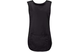 ESHOPPINGWAREHOUSE Ladies Plain Pocket Apron Womens Cleaning Catering Sleeveless Vest Top Tabard