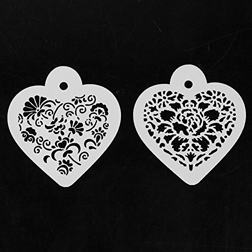 Amazingdeal365 Doppel Herz Metall Form Stanzschablonen Schablonen Schneiden DIY Dekor Sammelalbum Karten Buchzeichen Lesezeichen als Geschenk für Freunde Geburtstag Kinder,Kindergarten Hobby Schule Handarbeit Unterricht usw. Ein tolles Geschenk! - 6