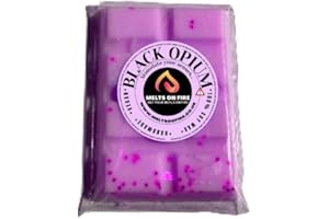 MELTSONFIRE Black Opium Wax Melts - Snap Bars - Soy Wax Melts 25g - Highly Scented for Oil Burner - Vegan & Cruelty Free - Soy Wax - Home Fragrance