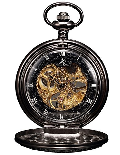 KS Unisex Taschenuhr Sklett Retro Mechanik Uhr Handaufzug KSP044 KS Unisex Taschenuhr Sklett Retro Mechanik Uhr Handaufzug KSP044