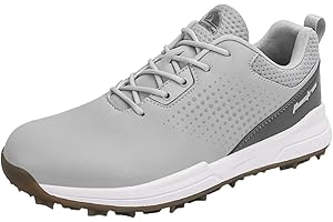 SUMECH Golf Shoes with Spiked for Mens Breathable Waterproof Non-Slip Wide Fitting Big Size