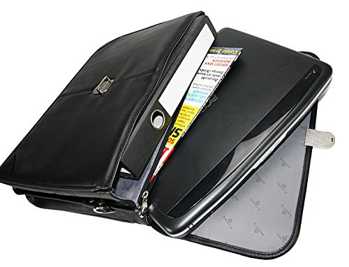 Aktentasche, Lehrertasche, Dokumententasche, Bürotasche, Schultasche, Arbeitstasche, Umhängetasche, Schultertasche - 5