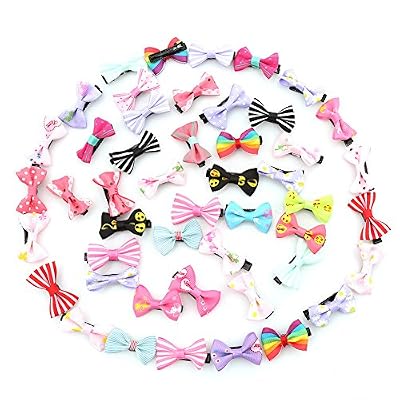 ODN 50 Pièces Pince à Cheveux Mini Noeud Barrette Pour Cheveux Queue de Cheval Pour les Filles