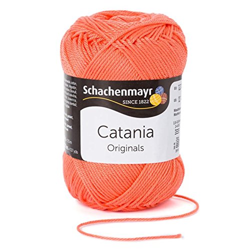 Schachenmayr 9801210-00410 Catania koralle Handstrickgarn, Baumwolle