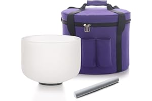 Hye-eun Bol chantant en cristal - Note de la - Chakra du troisième œil - 20,3 cm - Avec sac de transport - 20,3 cm