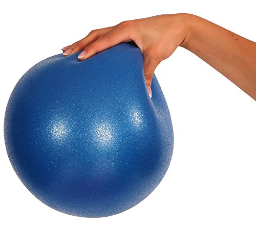 MSD Ball 26 cm weich + 2 Stopfen + Trinkhalm Pilates Gymnastik Yoga Gym Soft Over Ball blau - 2