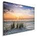 Produktbild Feeby Frames, Leinwandbild, Bilder, Wand Bild, Wandbilder, Kunstdruck 30x40cm, Landschaft, Grass, Strand, Wasser, Meer, Sand, Himmel