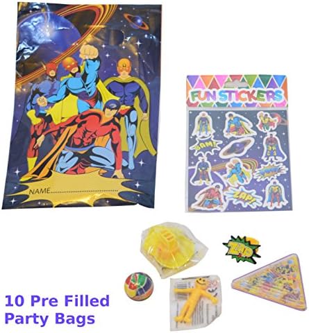 SuperHero Pre Filled Party Bags for Children | 10 Children Party Bags