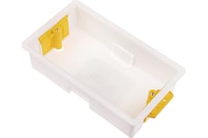 CDL Micro 2 Gang Dry Lining Back Box/Pattress Box with Adjustable Lugs 35mm - White