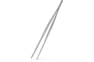 Navaris Pinze da Cucina in Acciaio Inox 30 cm - Pinze da Forno Barbecue Grill Griglia Brace - Pinzette per Alimenti Utensile Manico Lungo - Pinza Chef