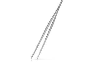 JETKONG 2 pinzette da cucina da 30,5 cm, pinzette sottili, extra lunghe in acciaio inox (argento