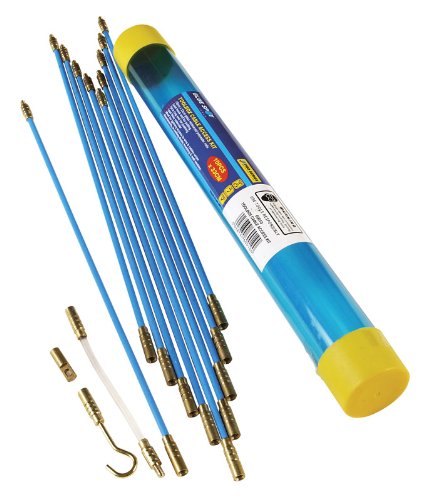 10 x 330 m Kabel-Anschluss-Set, Werkzeugkoffer für Elektriker, Stäbe zum Ziehen, Drähte