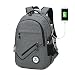 Produktbild Laptop Rucksack Backpack , Computer-Rucksäcke für Laptops, Anti-Diebstahl Leichtgewichtiger Rucksack, Schulrucksack mit USB-Ladeanschluss Passt bis zu 15.6 zoll Laptop Notebook Computer usw. (Grau)