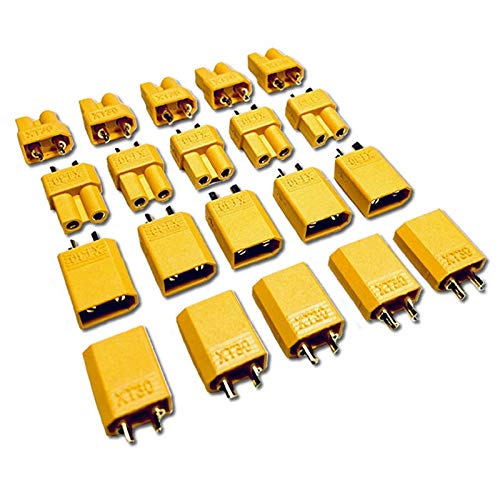 Preisvergleich Produktbild 10 Stück (5 Paar) XT30 Premium Stecker Buchse Anschlüsse Goldstecker Goldkontaktstecker Rundstecker für RC Lipo Akku Gelb 30A von Mr.Stecker Modellbau®