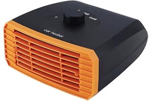 Huamengyuan 12V/24V Ventilador de calefacción auto del coche portátil,Ventilador Calefactor Desempañador 2 en 1 Calefactor de Aire Caliente Coche,Conectar a Encendedor de Cigarrillos