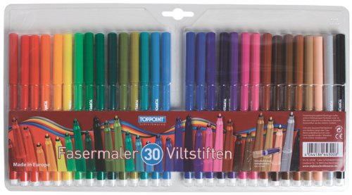 60 (2x 30 Stück) Stylex Fasermaler Filzstifte