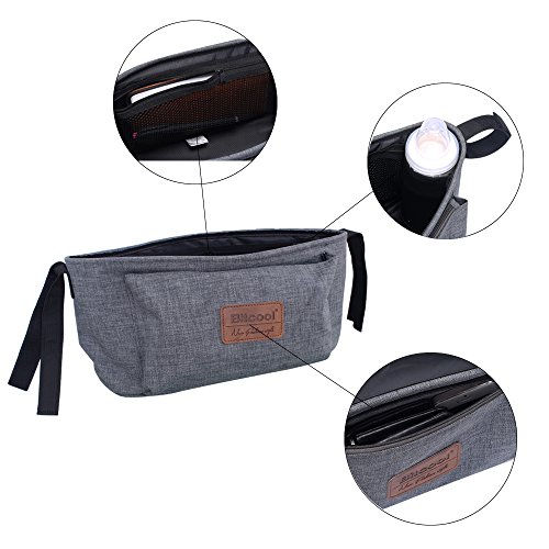 Homgaty Kinderwagen-Aufbewahrungstasche, Oxford-Stoff, für Tasse/Flasche, Aufhängetasche für Getränke/Lebensmittel, Halterung/Organizer - 7