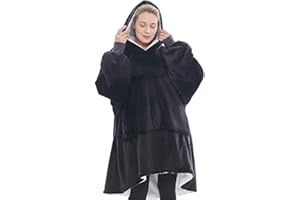 IVYH Ponadwymiarowa bluza z kapturem Sherpa, ciepły koc do noszenia bluza z kapturem dla kobiet mężczyzn - super miękka wygodna ogromna bluza z kapturem duża przednia kieszeń