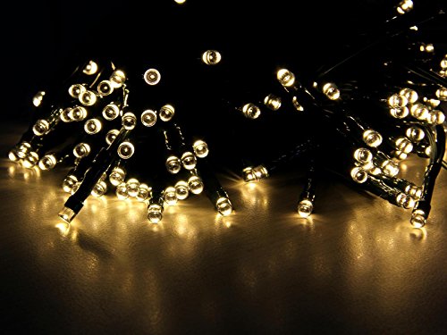 Esky 55ft 17M 100er LED Solar Lichterkette für Garten, Outdoor, Weihnachten, Party, Hochzeit, Warmweiß Lichtfarbe - 2