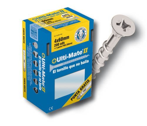 Ulti Mate II - Tornillo Zincado 4x35-Cj.Cart.XL-500u.