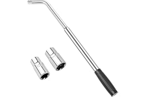 XINNG Universal Car Wheel Brace - Telescopic Lug Wrench with 17/19/21/23mm Sockets - Heavy Duty Extending Handle (35-55cm) - Non-Slip Grip for Easy Tyre Changes - Fits All Standard Vehicles, SUVs & Caravans