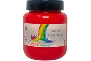 artcraft by anglo Red Fabric Paint 100ml - Permanent Fabric Paint for Clothes, T-shirts, Jeans, Bags & Canvas Shoes - Washable Textile Paint for Art & Craft Projects