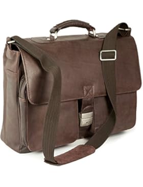 Elegante Aktentasche Größe L / Laptoptasche bis 15,6 Zoll, aus Nappa-Leder, für Damen und Herren, in verschiedenen...