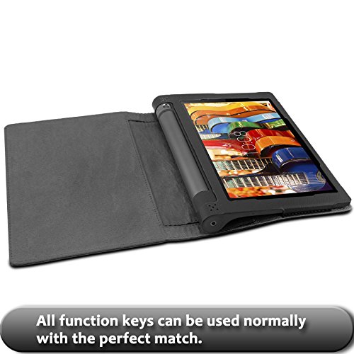 Lenovo Yoga Tab 3 10 Hülle Case, Infiland Slim Fit Folio PU-lederne dünne Kunstleder Schutzhülle Cover Tasche für Lenovo YOGA 3-10 25,7 cm (10,1 Zoll IPS) Tablet(Not für Lenovo Yoga Tab 3 Pro/Yoga Tab 3 10 Plus) (mit Auto Schlaf / Wach Funktion)(Schwarz) - 7