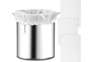 AOOTE Sac de Filtration Réutilisable,3pcs 120 Mesh Sac de Brassage avec Cordon, 60 * 45CM Nylon Sacs Filtrants pour Vin, Bière, Filtre à Fruits, Lait Végétal,Tous Les Grains de Brassage