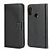 Produktbild Jaorty Xiaomi Mi A2 Lite Hülle, Echtleder, Klappetui, Buch-Design, mit Standfunktion, Magnetverschluss, Kartenfächer, Geldfach, Schwarz