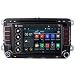 Produktbild iBaste 7 Zoll Navigation Autoradio mit Canbus Android System 4.4.4 Bluetooth wifi GPS DVD SD USB Radio Lenkradsteuerung kostenloser Kartenmaterial Europa Navigation für VW Golf 5 6 Touran Tiguan Passat Jetta, etc./ 7'' Navigation mit Android System