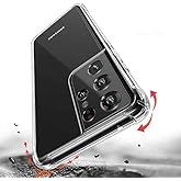 Spia Samsung Galaxy S21 Ultra Kılıf Anti Shock Şeffaf Premier Silikon Orijinal Esnek İnce Darbe Karşıtı Koruyucu Yeni Nesil T